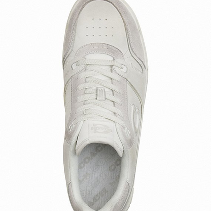 Men's COACH SoHo Leather Lace-Up Casual White Sneakers