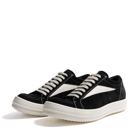 Men's Rick Owens Vintage Low-Top Black Milk White Shoes