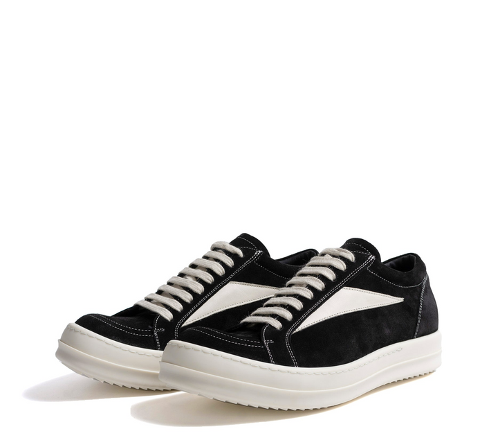 Men's Rick Owens Vintage Low-Top Black Milk White Shoes