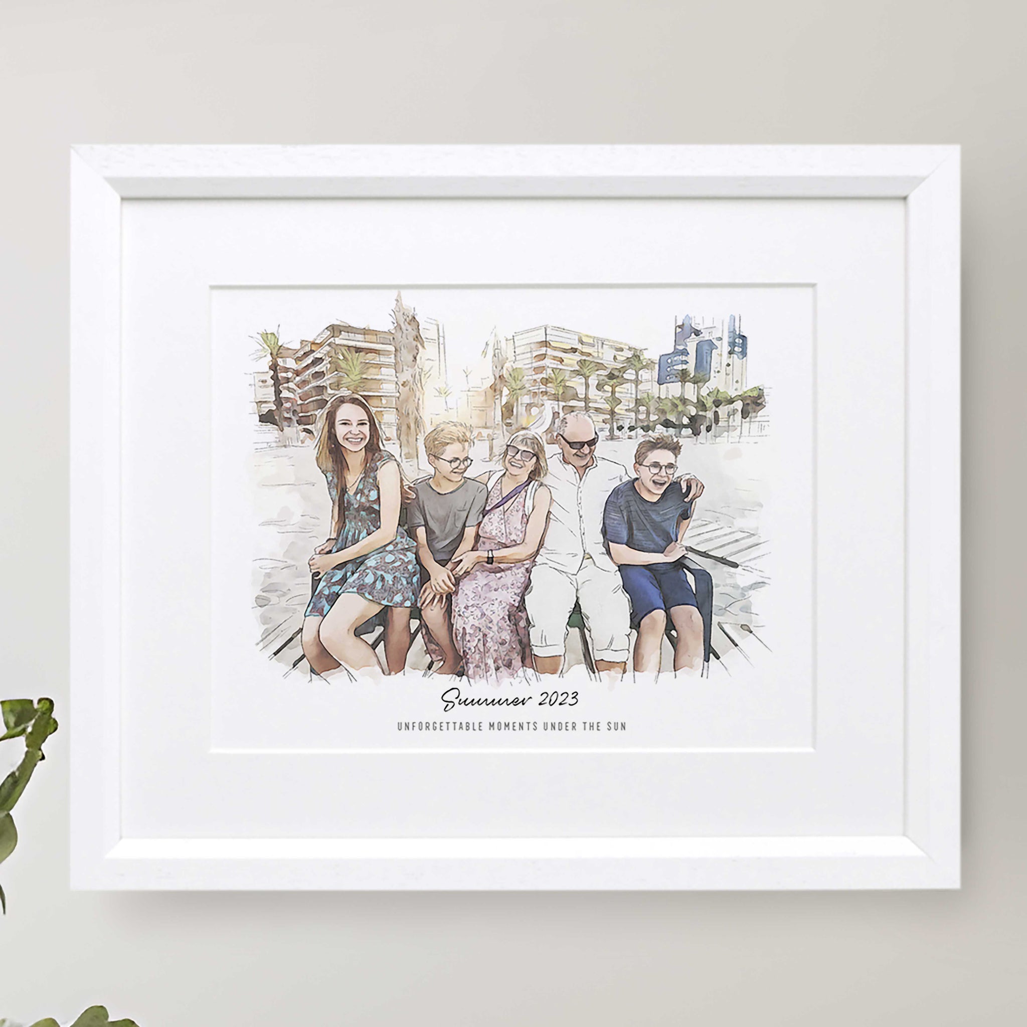 Personalised Family Line Portrait - Custom Portrait Art