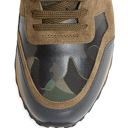 Men's Valentino Camo Rock Runners Military Green Sneakers