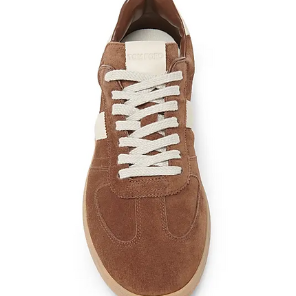 Men's Tom Ford Suede Sneakers With Panels Tobacco Amber Sneakers
