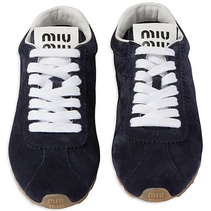 Men's Miu Miu Low Top Navy Sneaker
