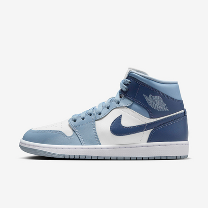 Men's Nike Air Jordan 1 Mid Two-Tone Blue Shoes
