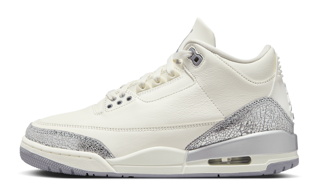 Men's Nike Air Jordan 3 Metallic Silver Shoes