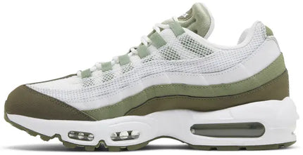 Men's  Nike Air Max 95 White Oil Green Shoes