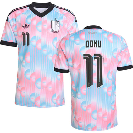 Jeremy Doku Belgium World Cup 2026 Away Jersey - Pink