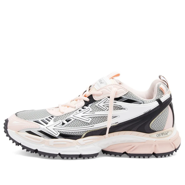 Men's Off-White Be Right Back Sneaker Met Mesh Details In Pink and White