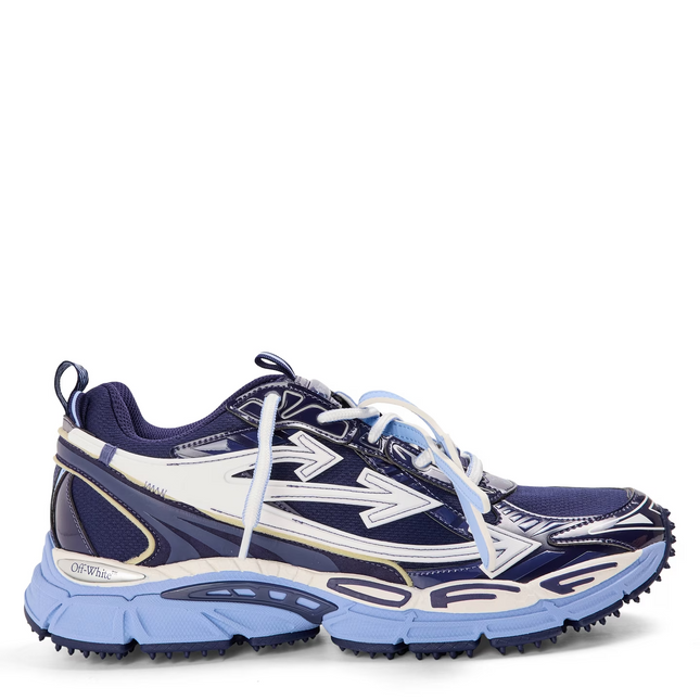 Men's Off-White Be Right Back Sneaker Met Mesh Details In Dusty Blue