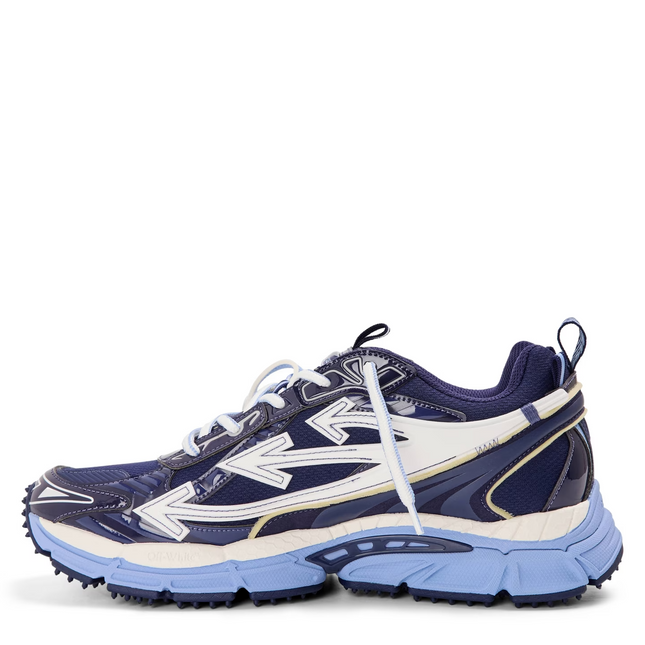 Men's Off-White Be Right Back Sneaker Met Mesh Details In Dusty Blue