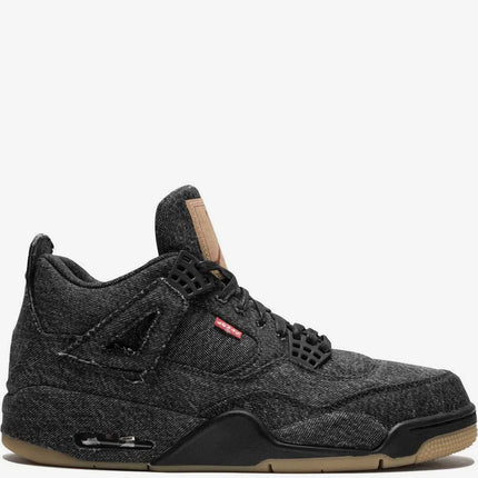 Men's Levi's x Air Jordan 4 Retro Black Denim Shoes
