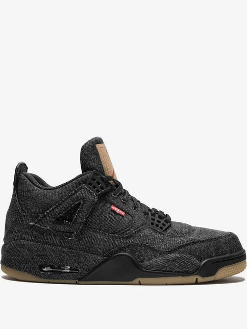 Men's Levi's x Air Jordan 4 Retro Black Denim Shoes