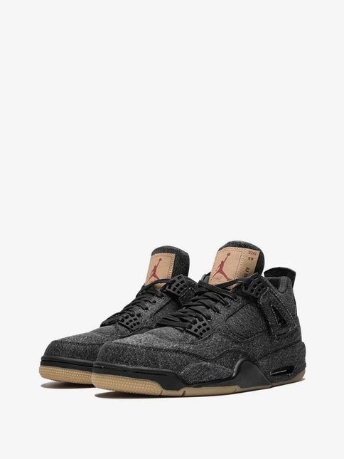 Men's Levi's x Air Jordan 4 Retro Black Denim Shoes