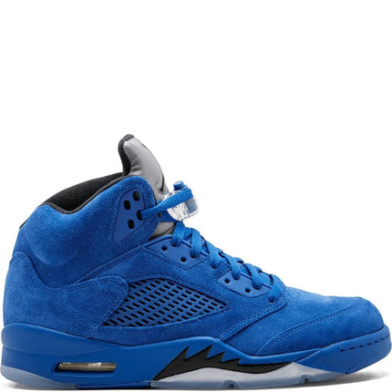 Men's Nike Air Jordan 5 Retro Blue Suede Shoes