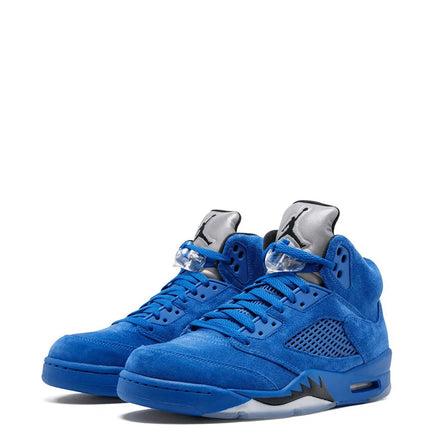 Men's Nike Air Jordan 5 Retro Blue Suede Shoes