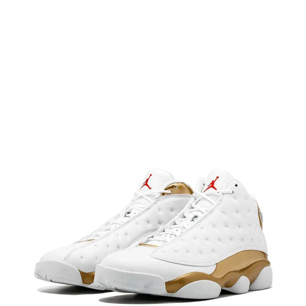 Men's Nike Air Jordan 13 Retro White Gold Shoes