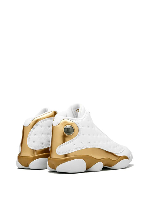 Men's Nike Air Jordan 13 Retro White Gold Shoes