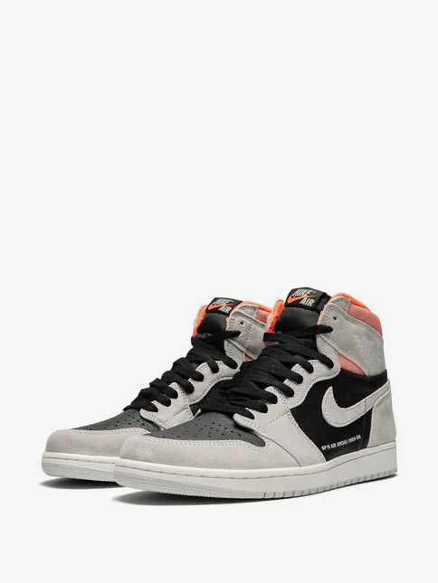 Men's Nike Air Jordan 1 High Neutral Grey Hyper Crimson Shoes