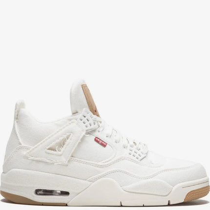 Men's Levi's x Air Jordan 4 Retro White Denim Shoes