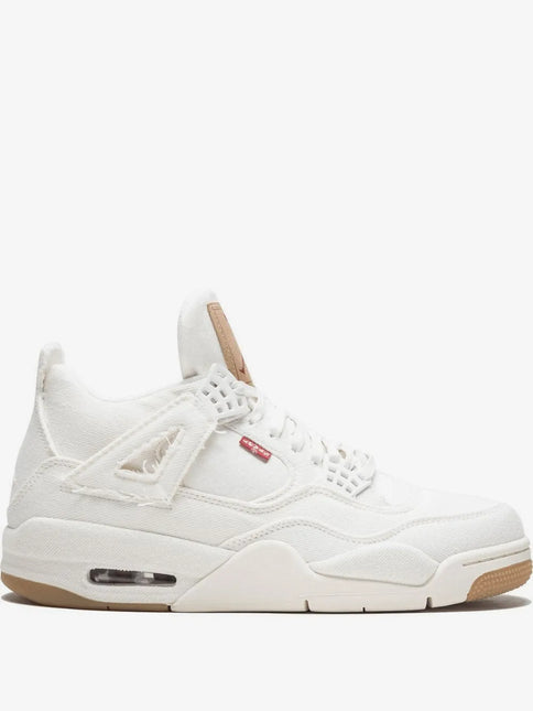 Men's Levi's x Air Jordan 4 Retro White Denim Shoes