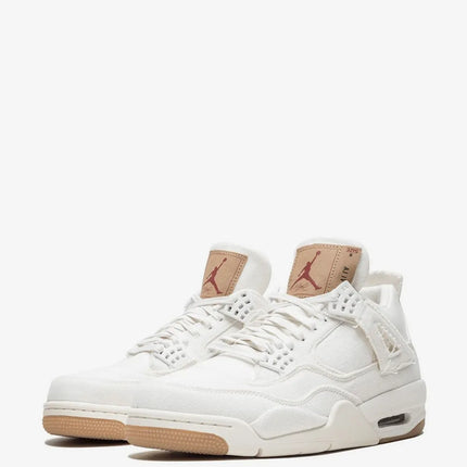 Men's Levi's x Air Jordan 4 Retro White Denim Shoes