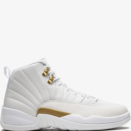 Men's Nike x OVO Air Jordan 12 Retro White Metallic Gold Shoes