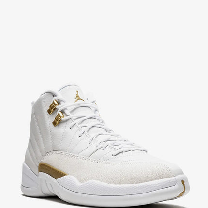 Men's Nike x OVO Air Jordan 12 Retro White Metallic Gold Shoes