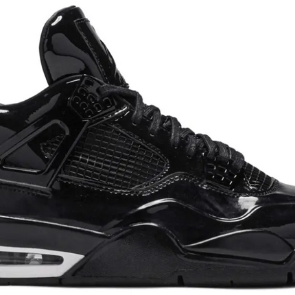 Men's Nike Air Jordan 4 11Lab4 Black Patent Leather Shoes