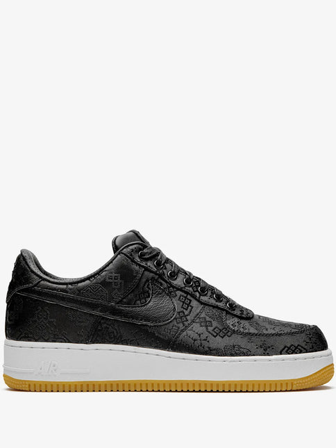 Men's Nike x Fragment x Clot Air Force 1 07 Black Silk Shoes
