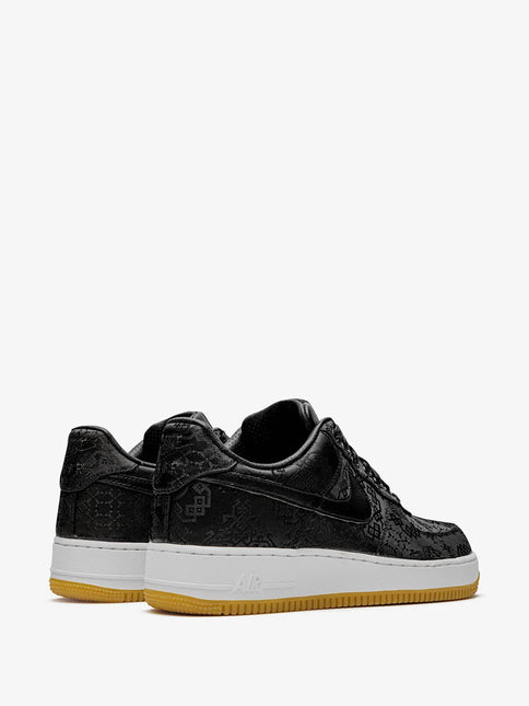 Men's Nike x Fragment x Clot Air Force 1 07 Black Silk Shoes
