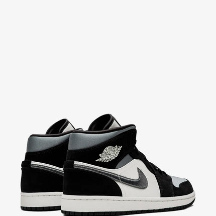 Men's Nike Air Jordan 1  Mid Satin Grey Toe Shoes