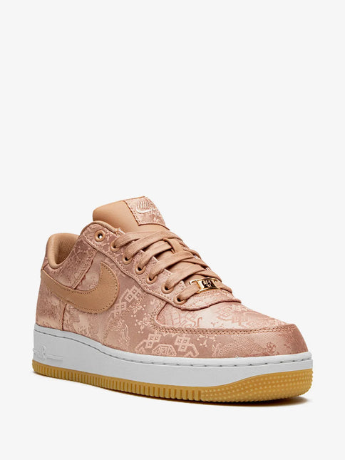 Men's Nike x CLOT Air Force 1 PRM Rose Gold Silk Shoes