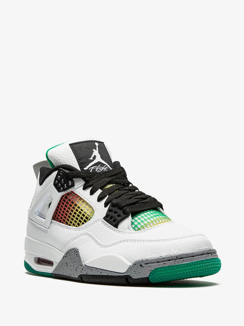 Men's Nike Air Jordan 4 Retro PRM Rasta - Lucid Green Shoes