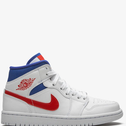 Men's Nike Air Jordan 1  Mid ‘White Red Royal Shoes
