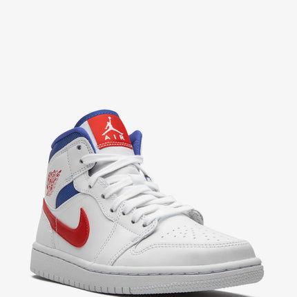 Men's Nike Air Jordan 1  Mid ‘White Red Royal Shoes