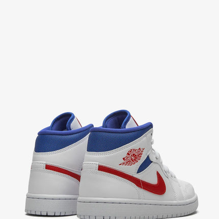 Men's Nike Air Jordan 1  Mid ‘White Red Royal Shoes