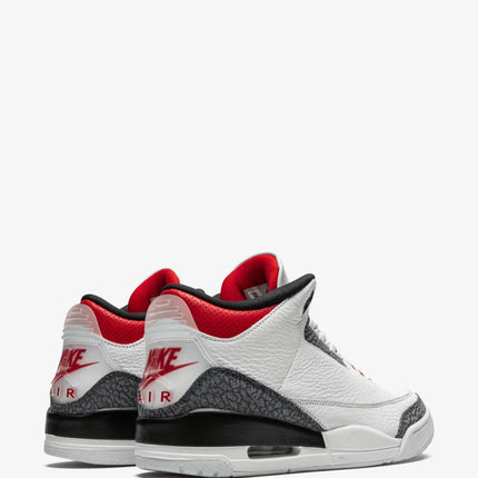 Men's Nike Air Jordan 3 Fire Red Denim Shoes