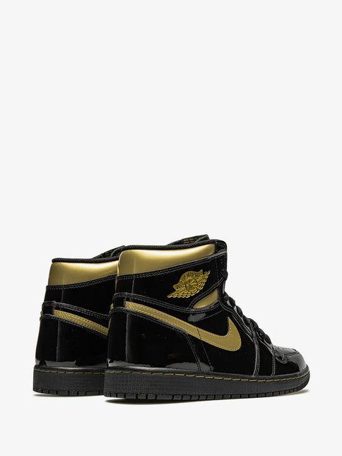 Men's Nike Air Jordan 1 High OG Black Metallic Gold Shoes