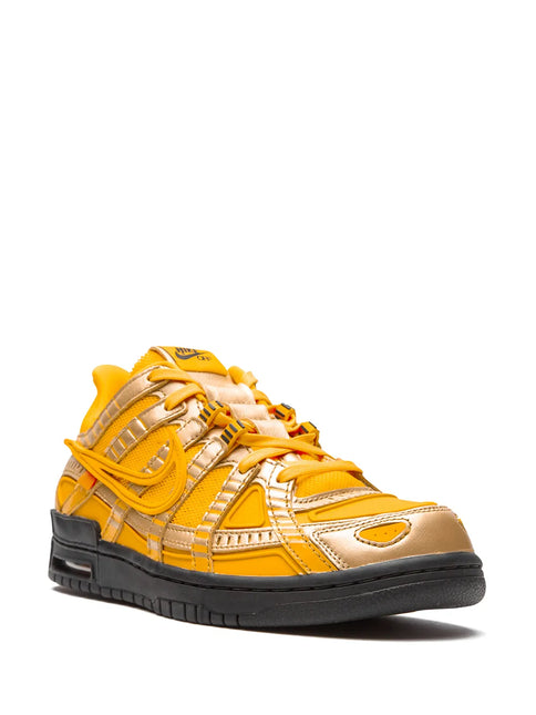 Men's Off-White x Nike Air Rubber Dunk University Gold Shoes