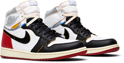 Men's Nike Union LA x Air Jordan 1 Retro High NRG Black Toe Shoes