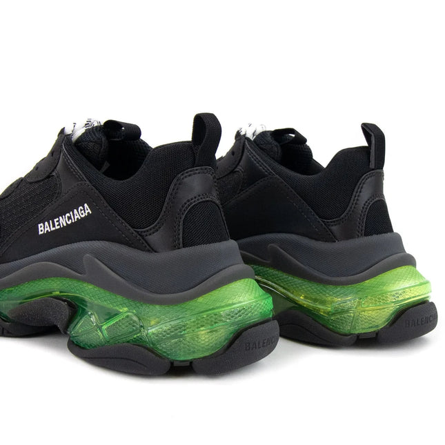 Men's Balenciaga Triple S  Black Yellow Fluo Sneakers