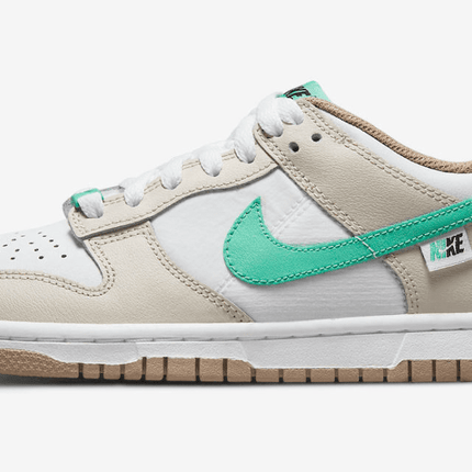 Men's Dunk Low Split Seam White Tan Mint Shoes