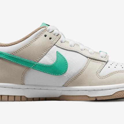 Men's Dunk Low Split Seam White Tan Mint Shoes