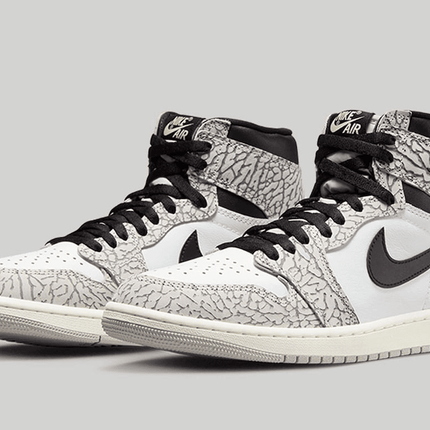 Men's Air Jordan 1 High OG White Cement Shoes