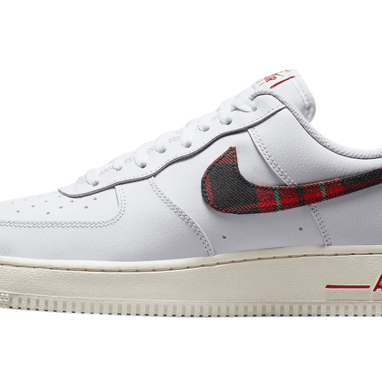 Men's Air Force 1 Low Plaid White University Red Shoes