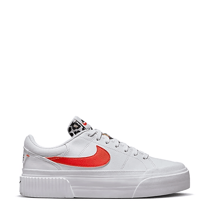 Women's Court Legacy Lift White Leopard Shoes