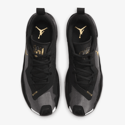 Men's Jordan One Take 4 Black Metallic Gold Shoes