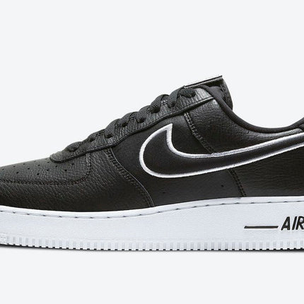 Men's Air Force 1 Low Velcro Patches and Oversized Heel Tabs Black Shoes