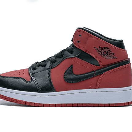 Men's Air Jordan 1 Mid Banned Gym Red Black Shoes