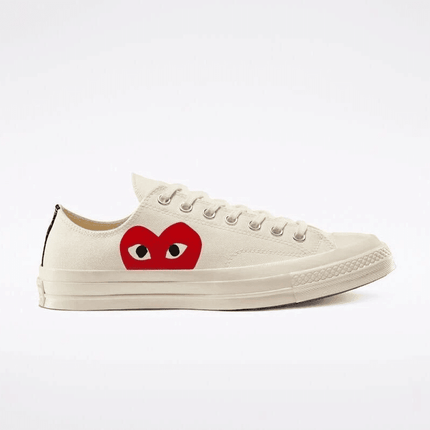 Men's Play Comme Des Garcons X Converse Low Top White Shoes